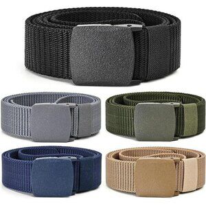 Mens Tactical Nylon Belts 5 Pack Military Metal Free Adjustable Outdoor Gear